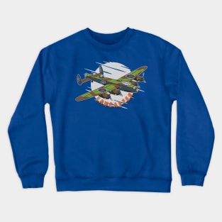 Lancaster Bomber Cartoon Crewneck Sweatshirt